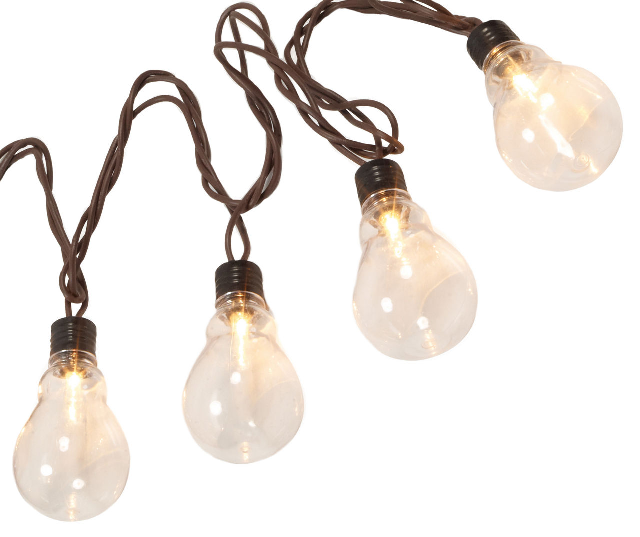 Real Clear Edison Bulb Light Set with Brown Wire, 35-Lights | Big Lots