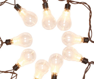 Clear Edison Bulb Light Set with Brown Wire, 35-Lights