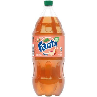 Fanta Peach Soda Bottle, 2 Liters