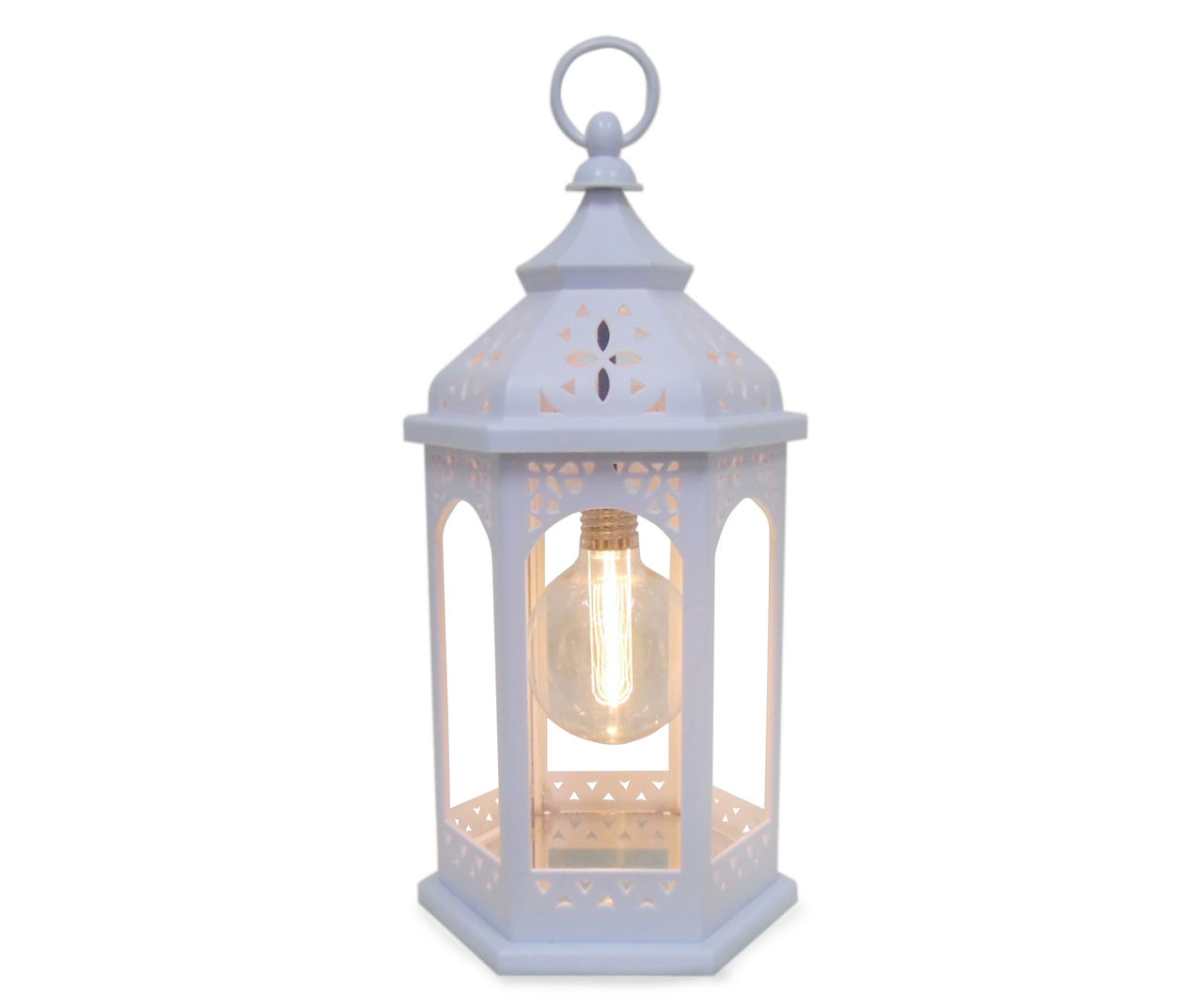 Real Living White Edison Bulb LED Lantern