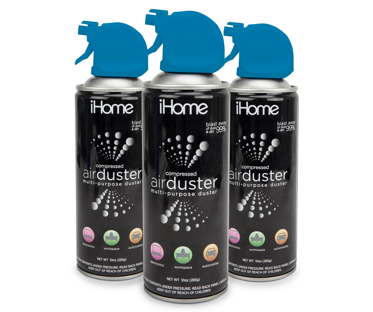 iHome Air Duster 3-Piece Multi-Purpose Canned Air Set