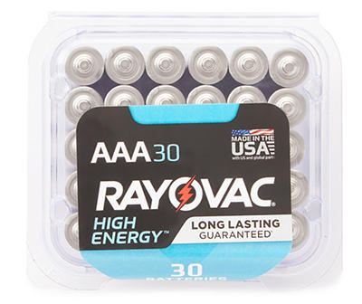 RAYOVAC Alkaline Battery AAA 30-Count Reclosable Pack