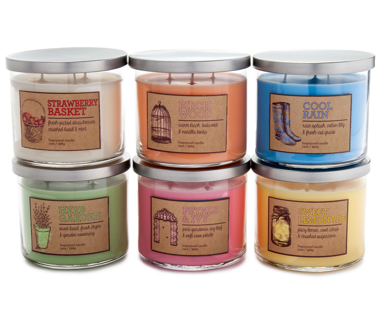 Summertime Collection 3Wick Candles Big Lots