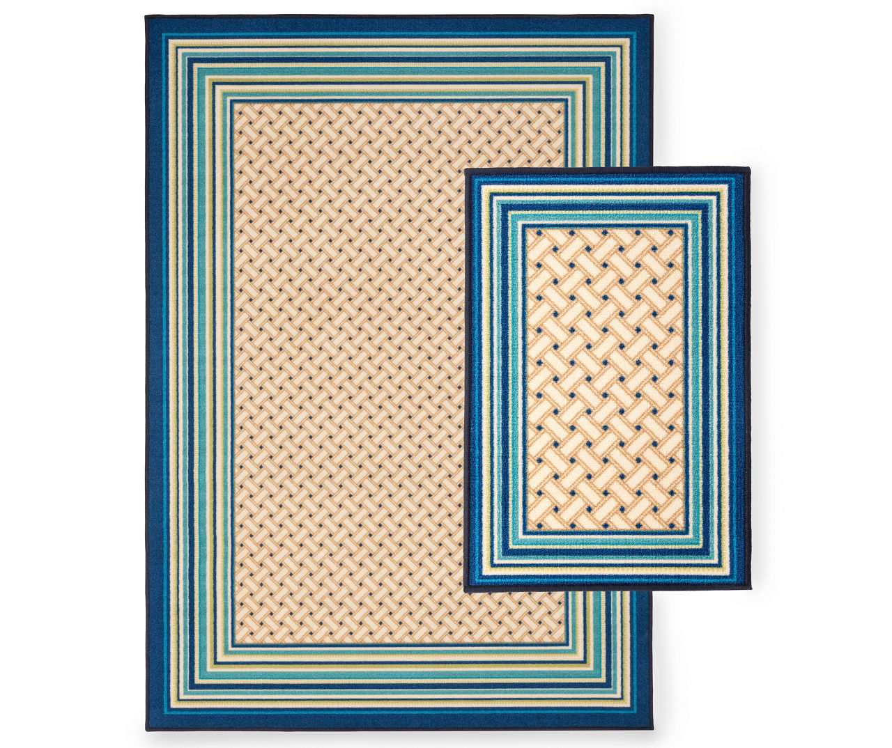 Cabana Style Navy & Aqua Patio Rugs Big Lots
