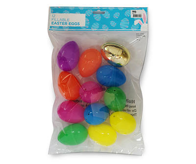 Fillable Plastic Easter Eggs, 12-Count