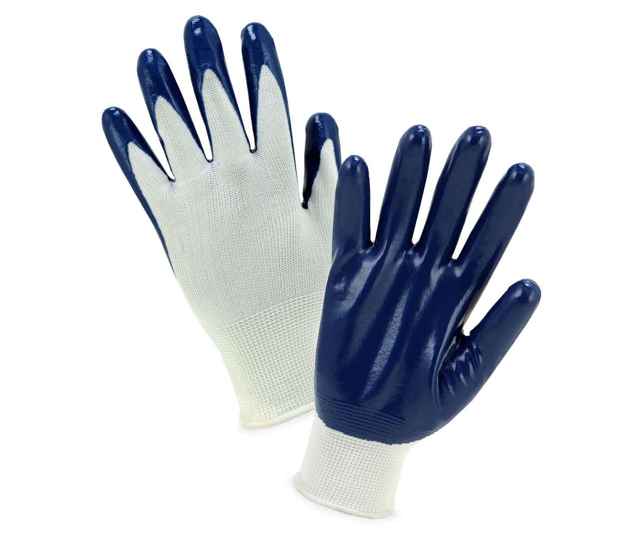 West Chester Blue & White Nitrile Dipped Gloves, 5-Pack