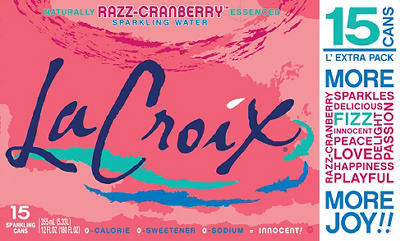 Razz-Cranberry Sparkling Water, 15-Pack