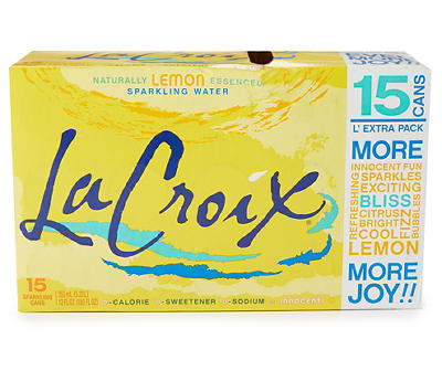 LaCroix Sparkling Water Lemon 12 oz - 15 pack