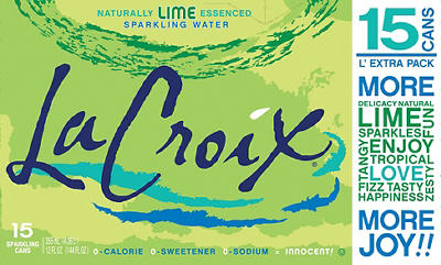 Lime Sparkling Water, 15 Pack
