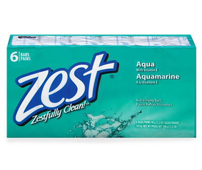 Zest Aqua Refreshing Soap 6-3.2 oz. Bars