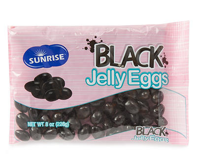 Black Jelly Eggs, 8 Oz.