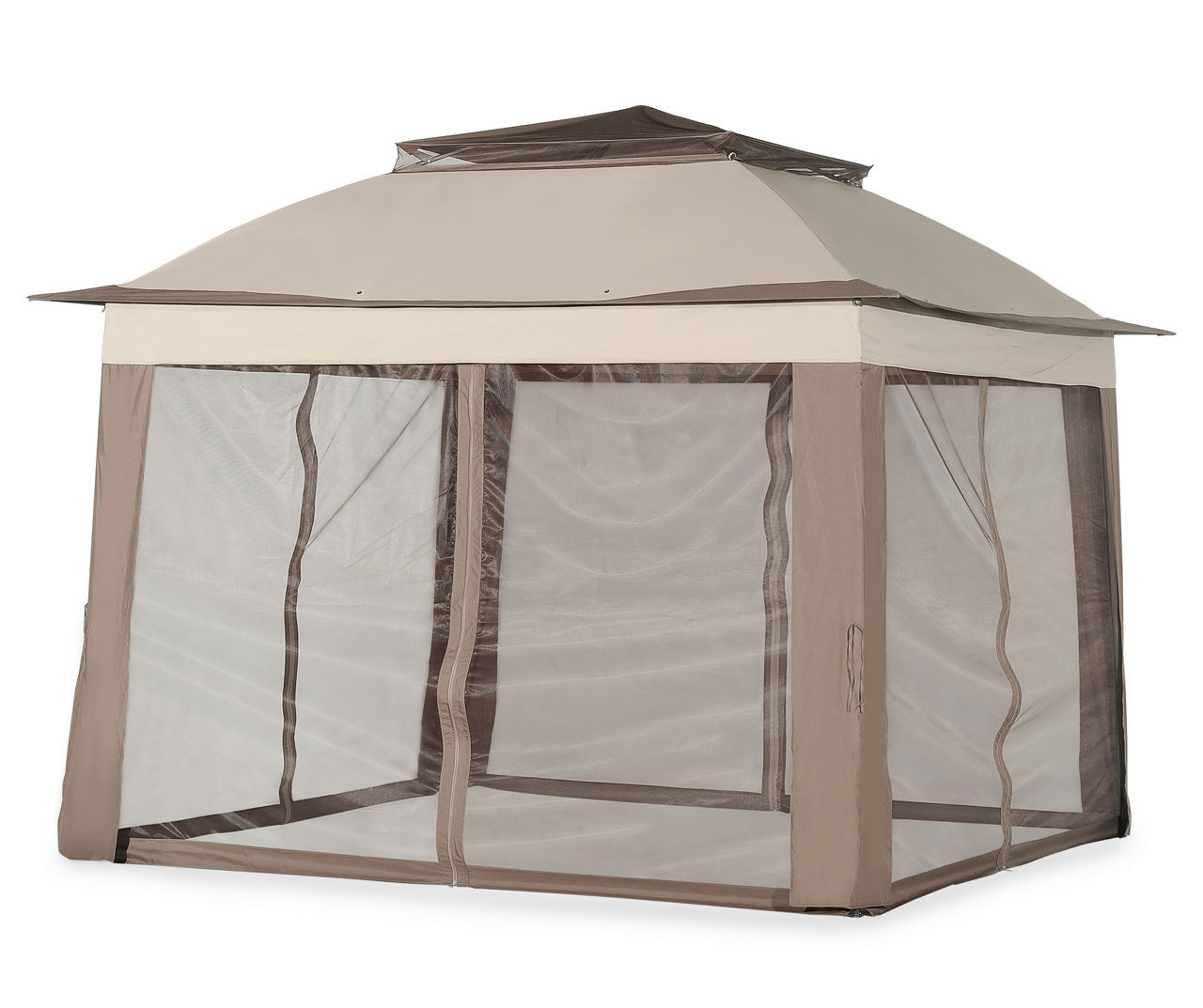 Wilson Fisher Tan Pop Up Canopy with Netting 11 x 11 Big Lots