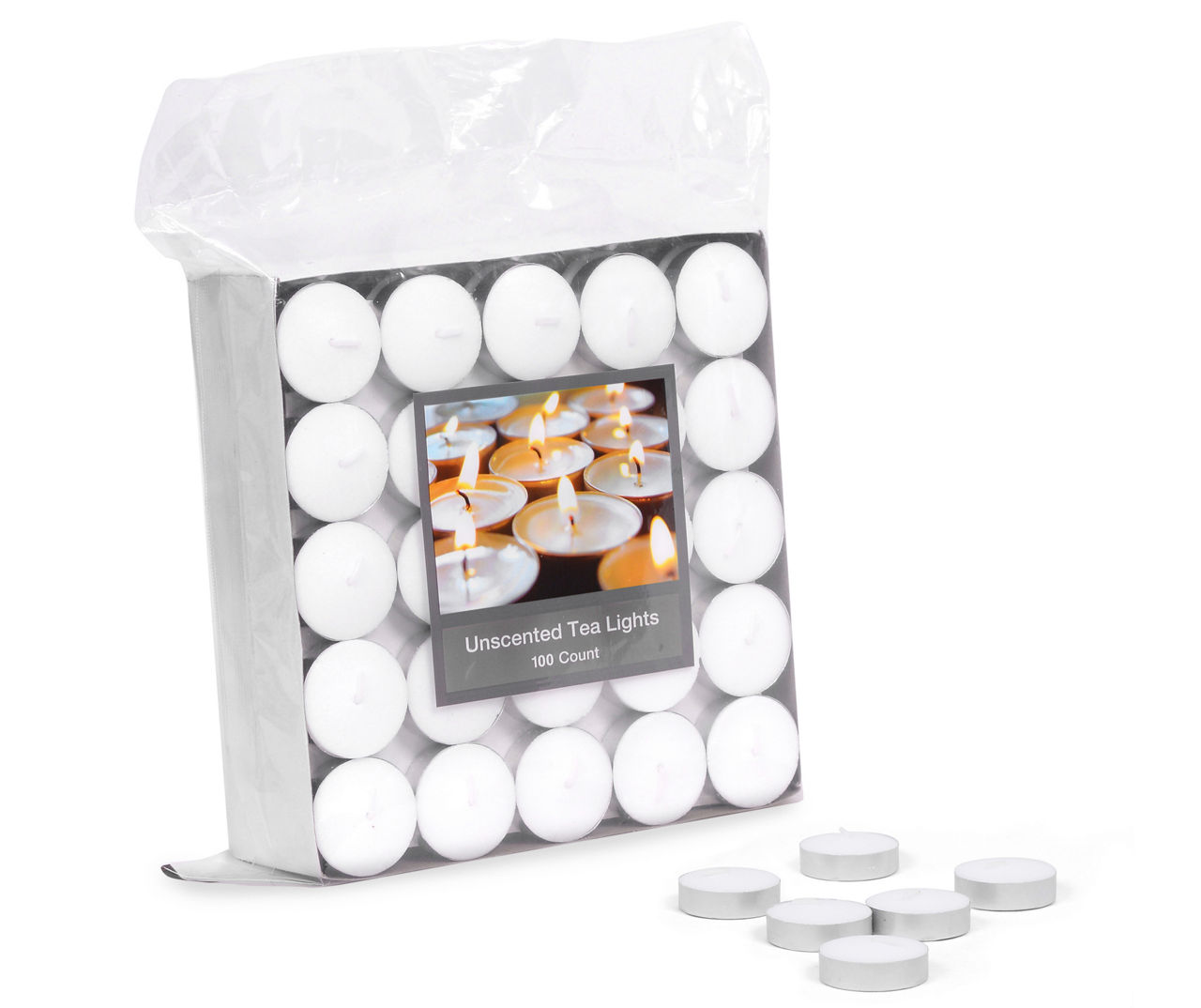 Brilliant Basics Unscented Tealight Candles 100 Pack