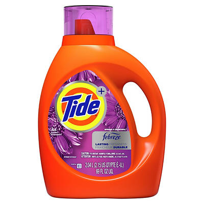 Tide Plus Febreze Freshness Spring & Renewal HE Turbo Clean Liquid Laundry Detergent, 69 fl oz, 44 loads