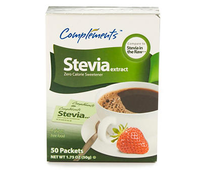 Stevia Extract Sweetener, 50 Pack