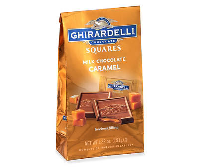 GHIRARDELLI Milk Chocolate Squares with Caramel Filling, 5.32 oz Bag