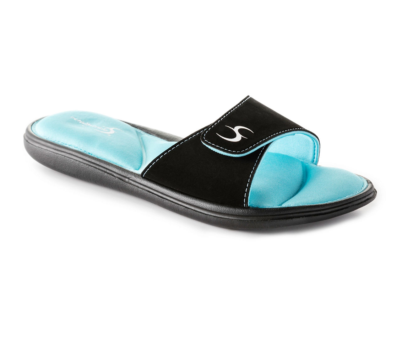 Women s Turquoise Memory Foam Slides Sandals Big Lots