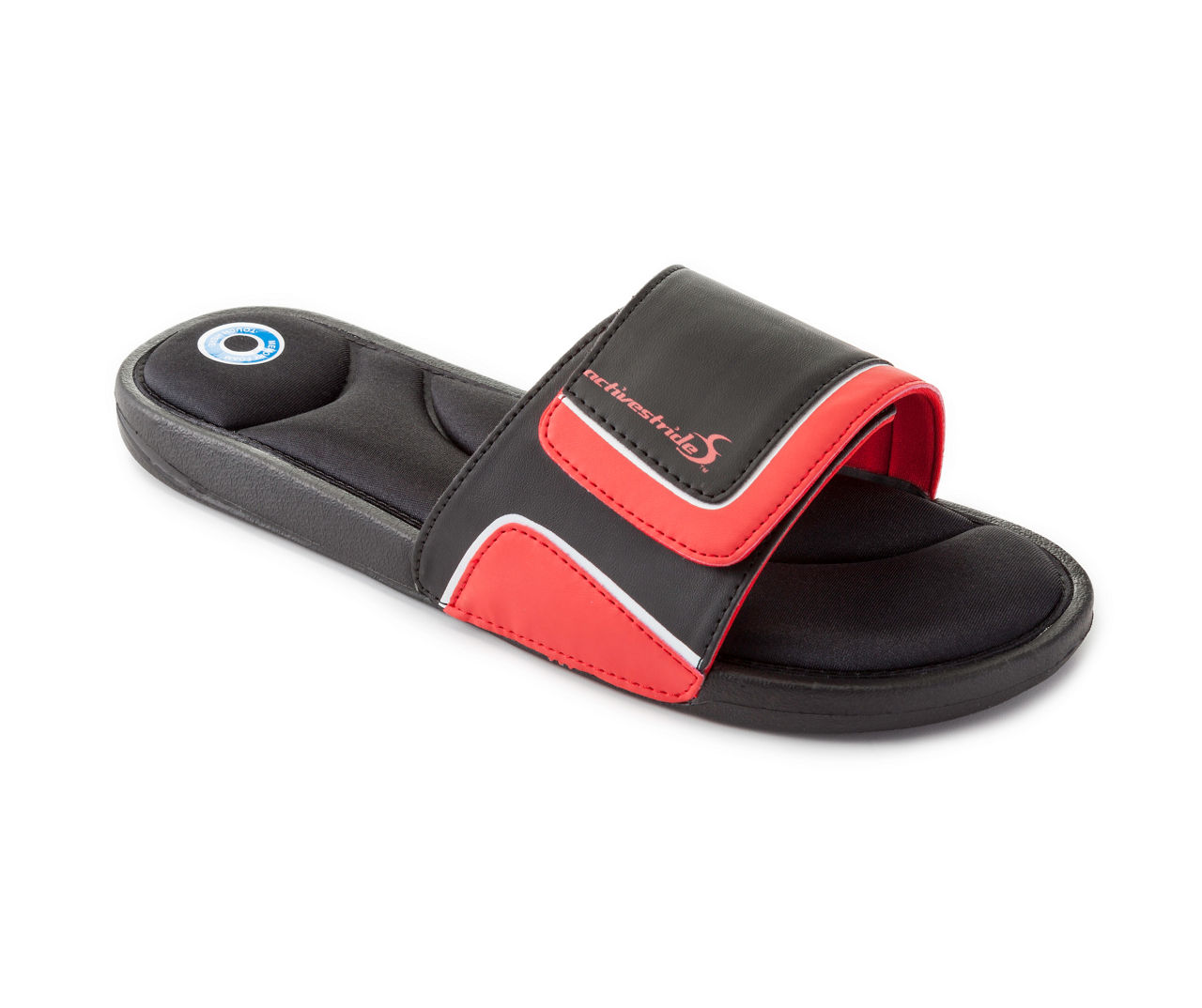 Outbound Men's Slide Sandals with Comfortable Memory Foam Insole and Velcro  Strap, Black