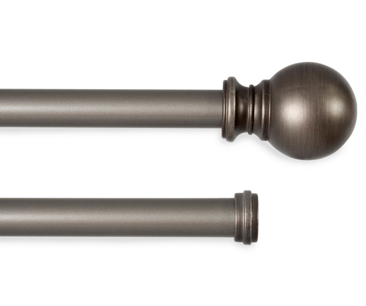 Living Colors Pewter Metal Double Curtain Rod 42 120 Big Lots