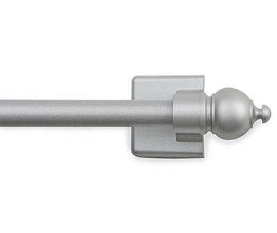 Satin Silver Sheridan 7/16" Adjustable Multi-Use Magnetic Drapery Rod, (16" - 28")