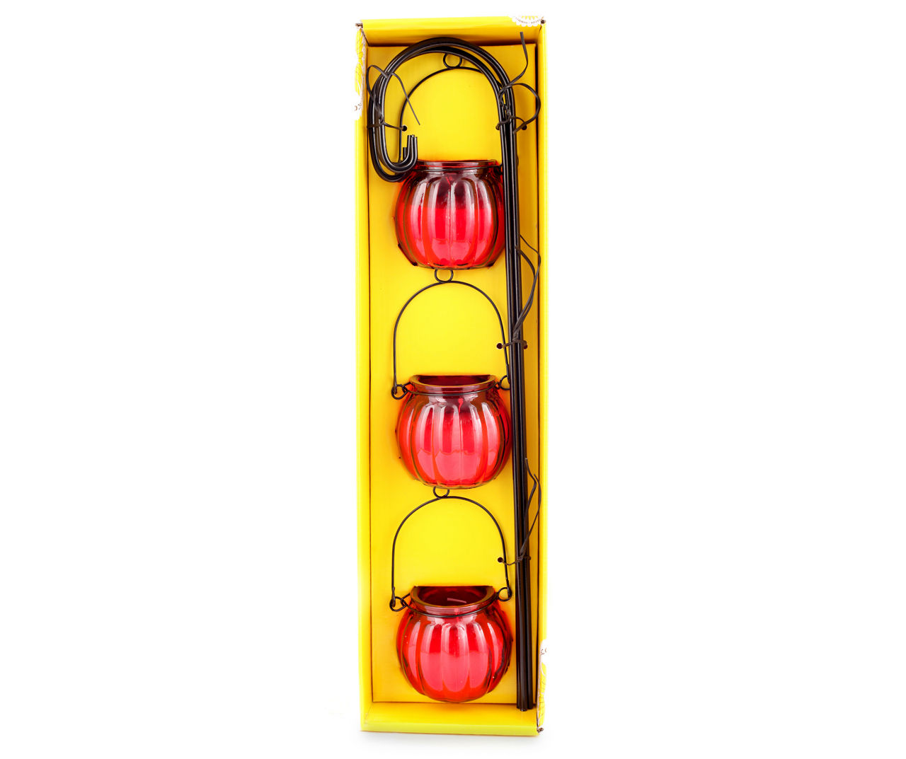 Red Glass Citronella Candles with Metal Stakes, 3Pack Big Lots
