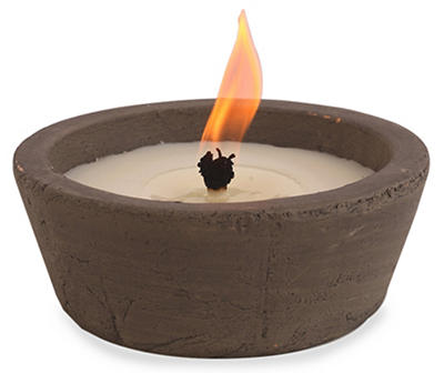 Dark Gray Terra-Cotta Citronella Candle Pot, 9 Oz.