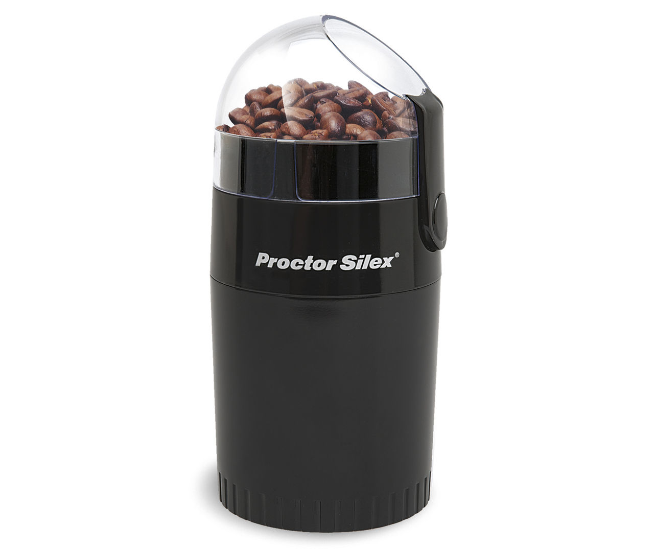 Proctor Silex Sound Shield Electric Coffee Grinder for Quiet Grinding,  Stainless Steel Blades, Beans, Spices and More, 12 Cups, Black (80402)