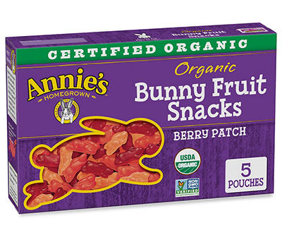 Berry Patch Bunny Organic Fruit Snacks, 5-Pack