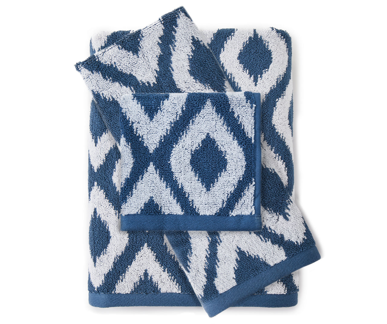 Living Colors Ikat Blue Bath Towels Big Lots