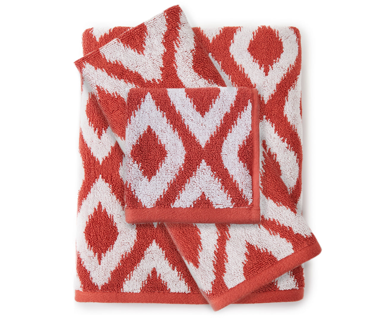 Living Colors Ikat Rust Bath Towels | Big Lots