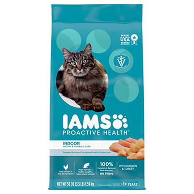 IAMS ProActive Health Chicken & Turkey Indoor Adult Cat Food 56 oz
