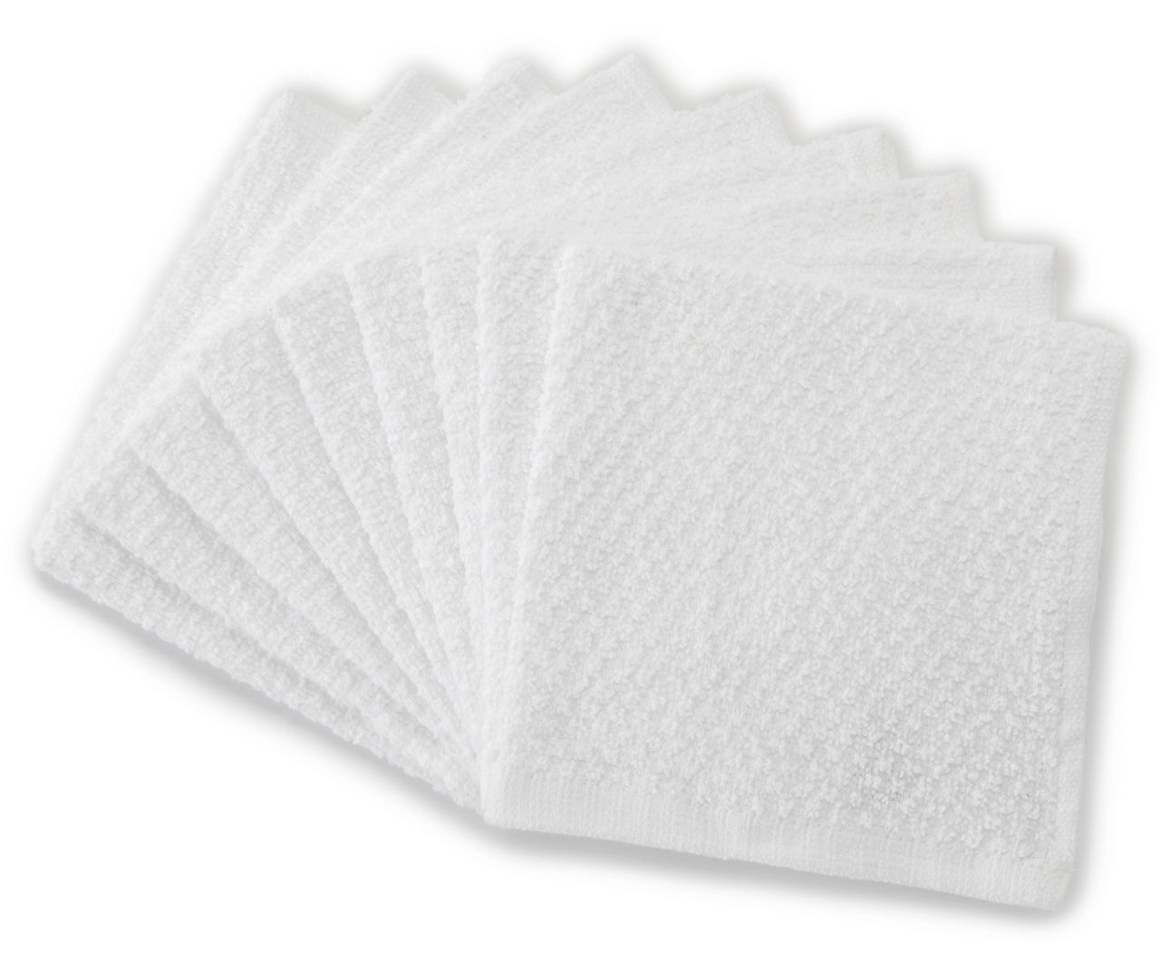 Just Home White Wash Cloths, 9-Pack