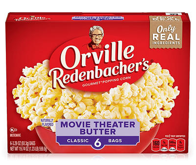 Movie Theater Butter Microwave Popcorn, 6-Pack