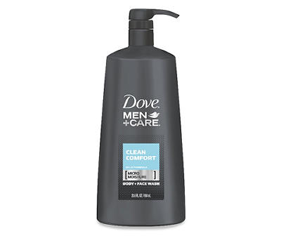 Dove Men+Care Body and Face Wash Pump For Healthier and Stronger Skin Clean Comfort More Moisturizing Than Typical Bodywash 23.5 oz