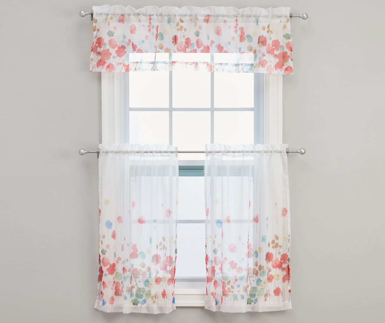 Living Colors Living Colors Kitchen Tier and Valance 3-Piece Set