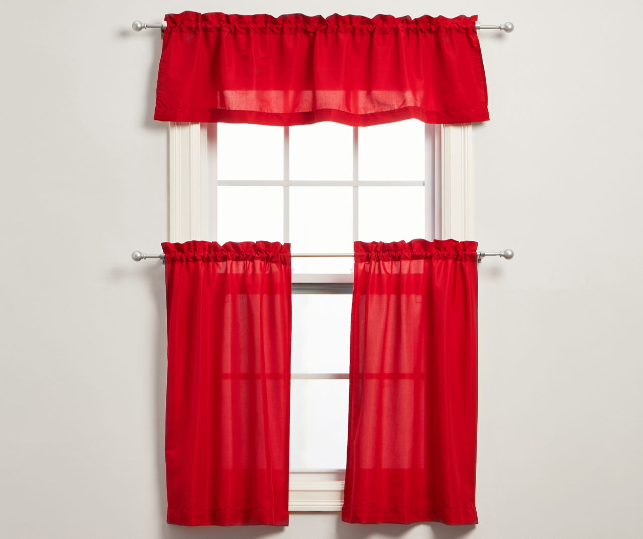 Living Colors Living Colors Marla Kitchen Tier & Valance 3Piece Sets