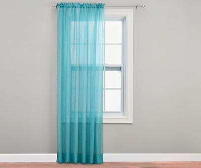 Just Home Crushed Voile Sheer Rod Pocket Curtain Panel