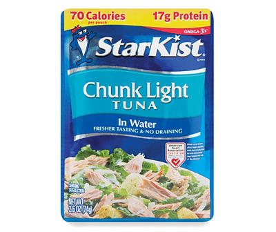 Chunk Light Tuna Pouch in Water, 2.6 Oz.