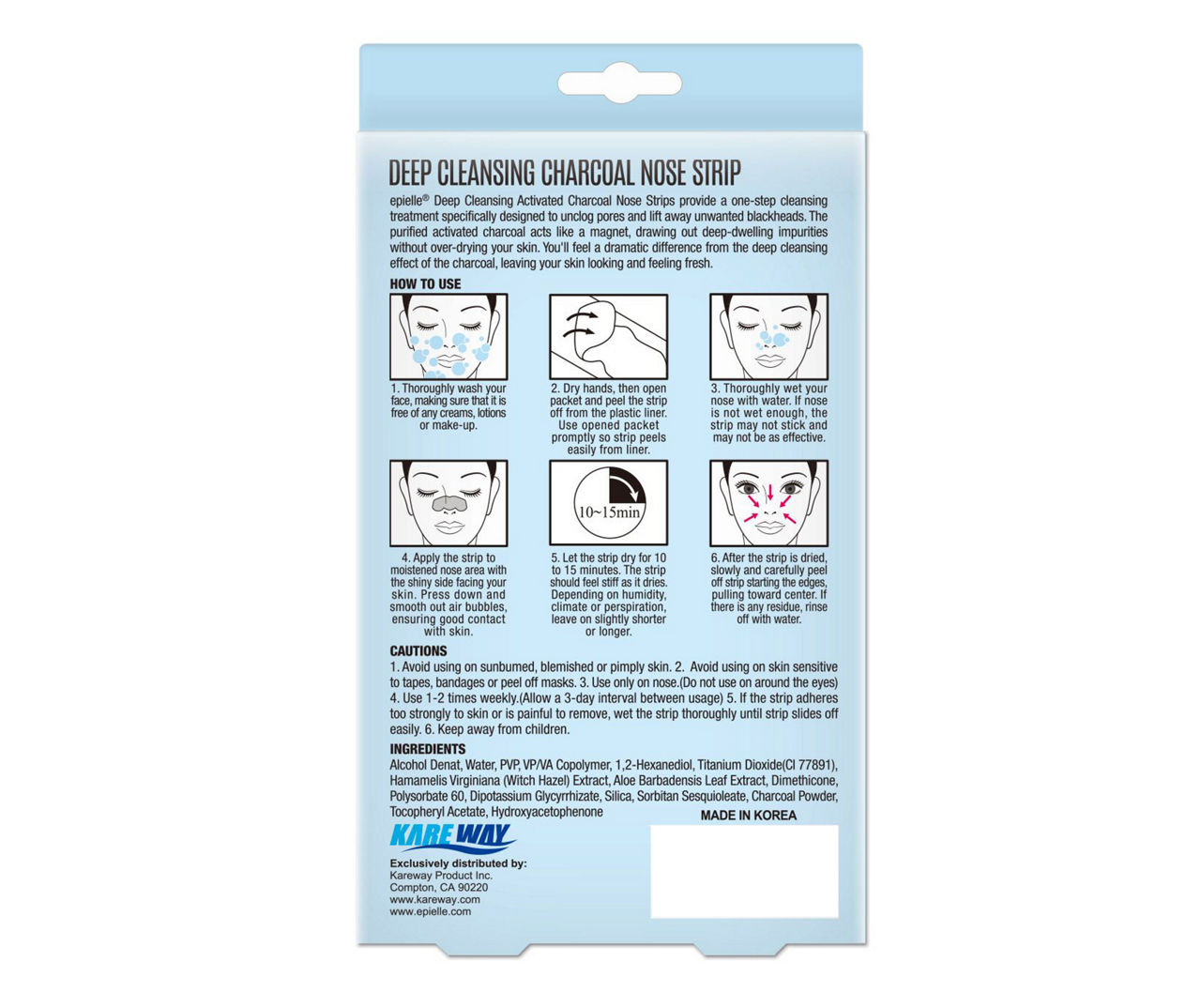 Deep Cleansing Charcoal Nose Strips, 5 Count