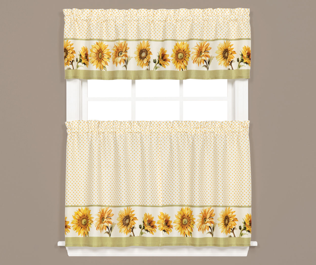 Living Colors Living Colors Kitchen Tier and Valance 3-Piece Set