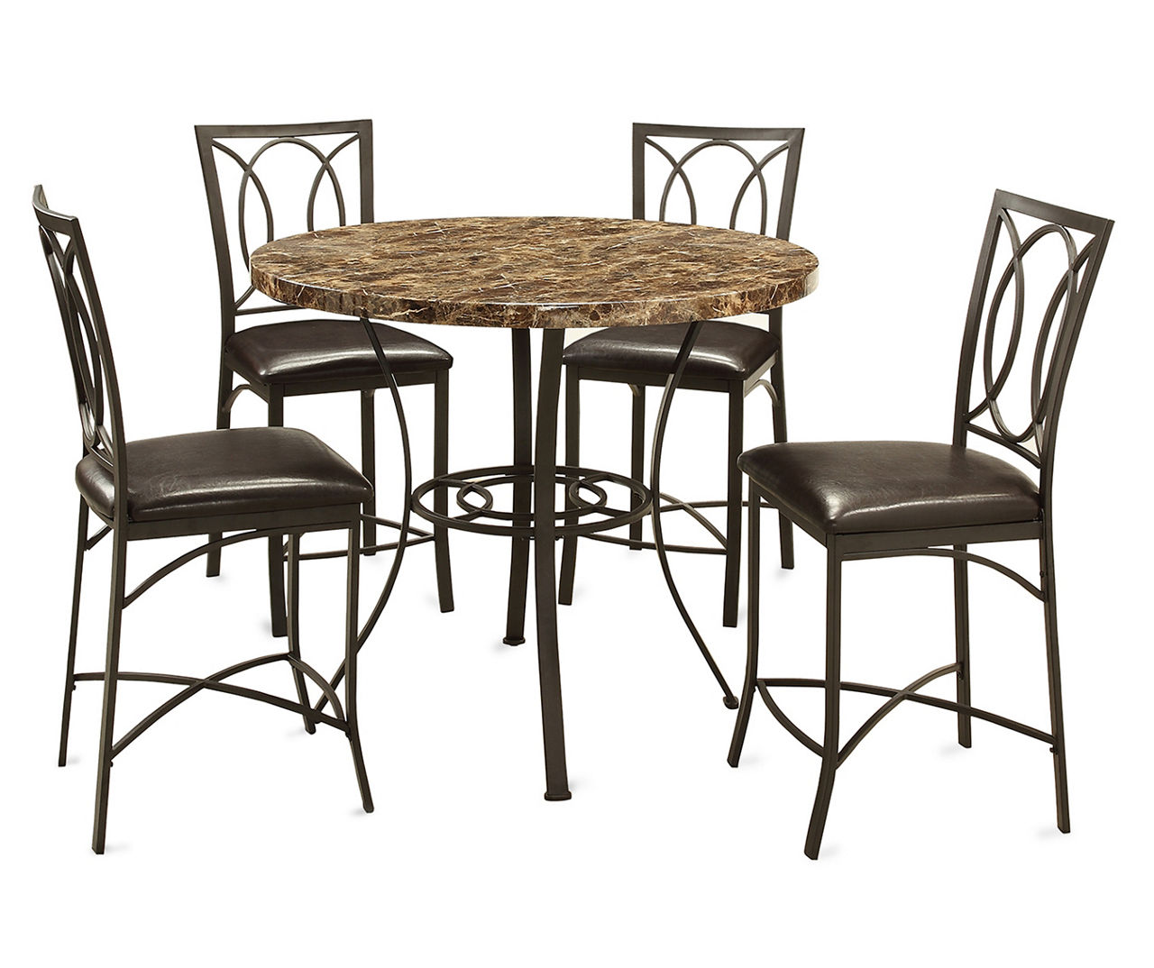 Faux marble pub store table set