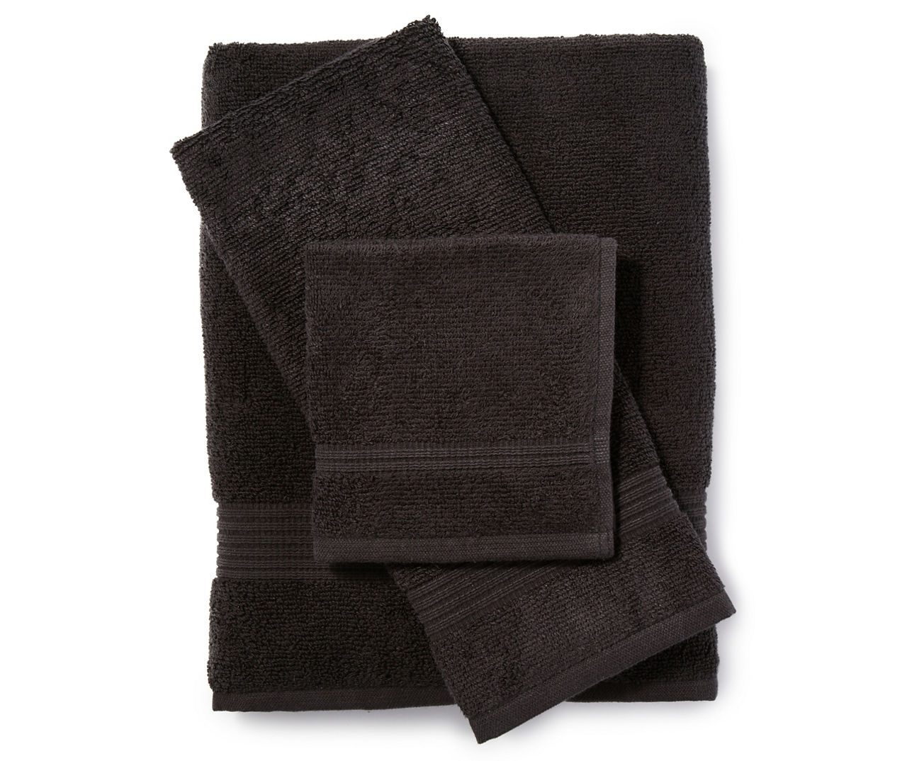 Just Home Just Home Black Bathroom Towels