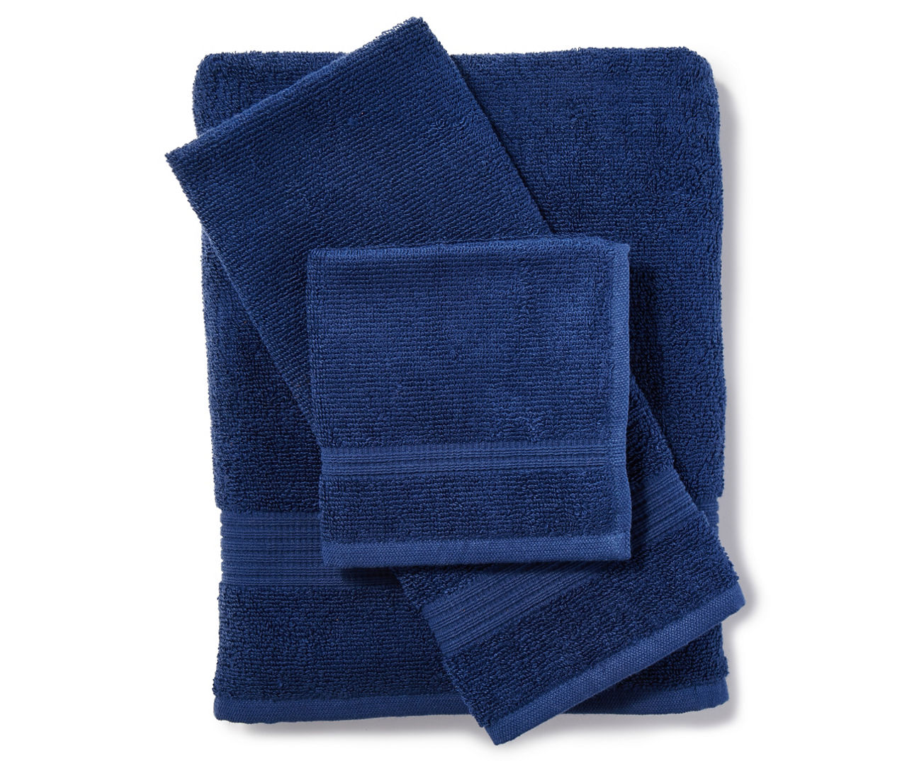 Jessy Home Navy Blue Bath Towel set of 8, 2 Oversized Bath Towels