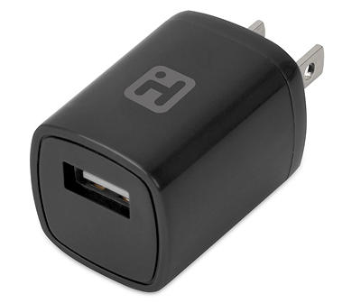 iHome Black AC Wall Charger with 5' Micro USB Cable