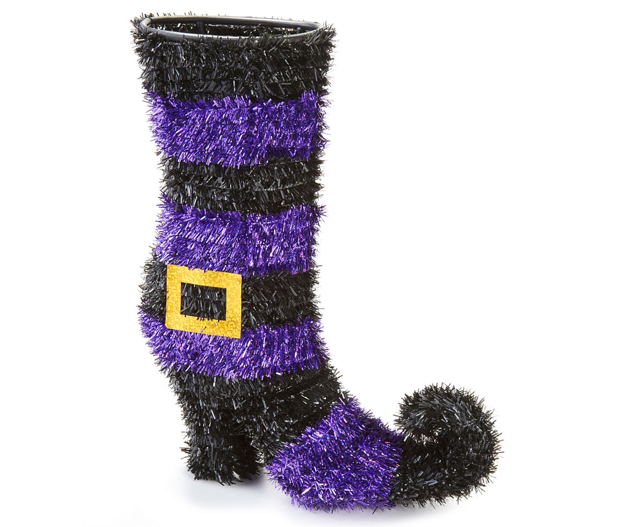 Purple Tinsel Witch Boot Big Lots