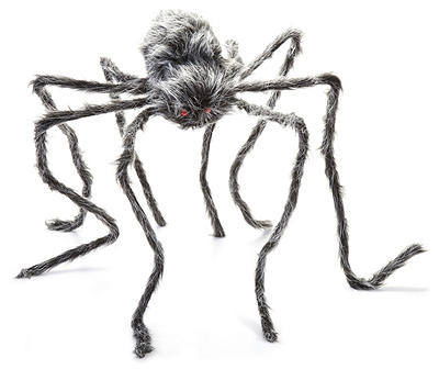 50" Gray Posable Hairy Spider