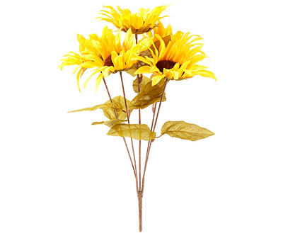 Yellow Artificial Sunflower Bush