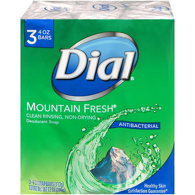 Mountain Fresh 4-Oz. Deodorant Antibacterial Soap Bars, 3-Pack