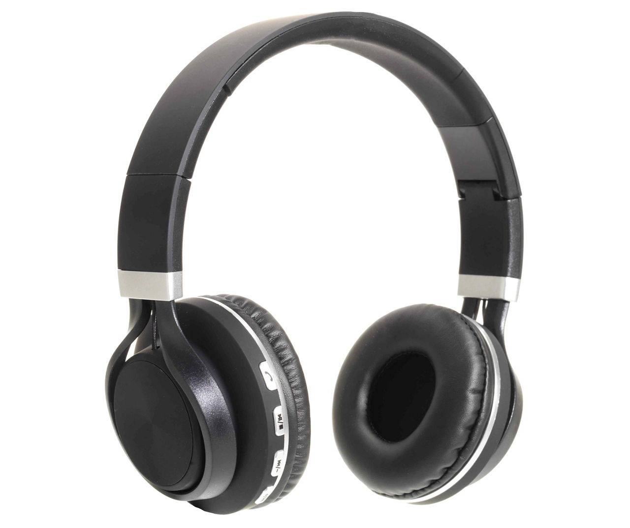 Black Silver Bluetooth Deluxe Headphones