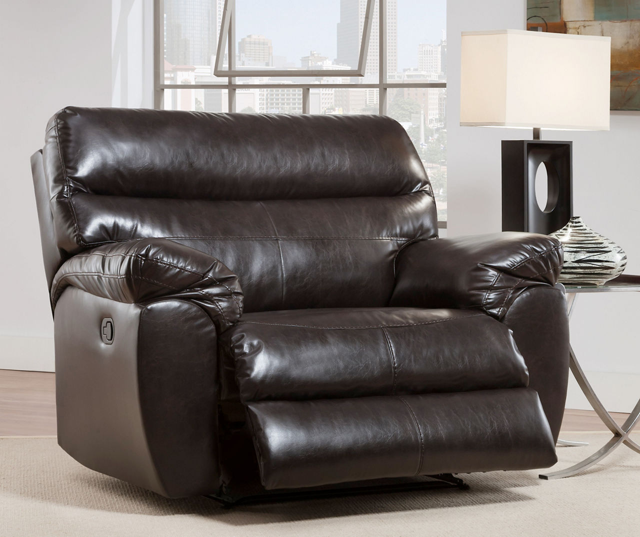 Lucky Espresso Cuddler Recliner